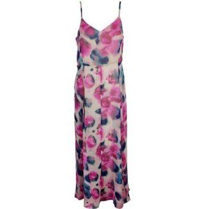 Rachel Roy Pink Rainbow Combo Fit Flare Maxi Dress